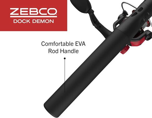 Zebco Dock Demon Spinning Reel or Spincast Reel and Fishing Rod Combo, 30-Inch Durable Fiberglass Rod, QuickSet Anti-Reverse Fishing Reel in Saudi Arabia