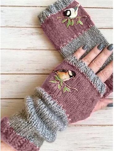 Women Outdoor Finger Full Lined Girls Gloves Winter Driving Ladies Heat Glove Gloves Warm Cable Knit Elastic Cuff in Saudi Arabia