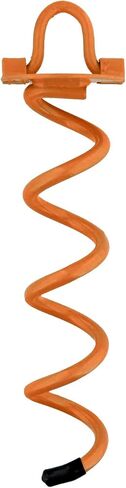 7Penn Spiral Ground Anchors - 10 Inch Orange Tent Stakes Heavy Duty Ground Screw Anchor Twist Stakes, 4 Pack in Kuwait