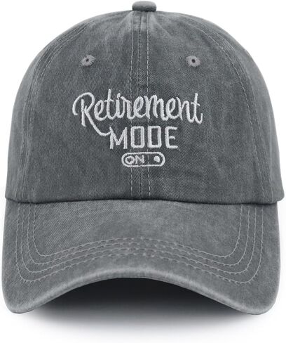 Retirement Baseball Cap for Women Men, Adjustable Washed Embroidered Vintage Classic Retro Cotton Hat in Kuwait
