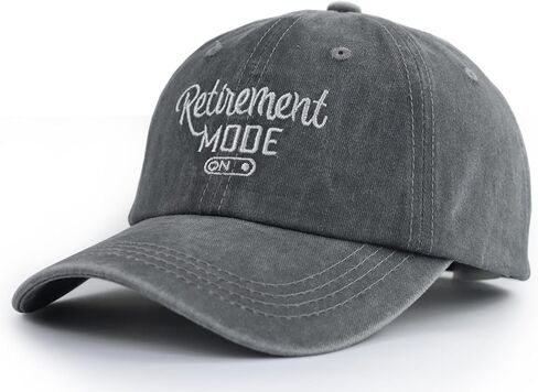 Retirement Baseball Cap for Women Men, Adjustable Washed Embroidered Vintage Classic Retro Cotton Hat in Kuwait