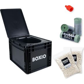 BOXIO Toilet - Portable Toilet, Camping Toilet, composting Toilet for car Camping, Boat or Camping. Mini Camping Toilet: 14,7" x 11,8" x 11,0" Made in Germany. in Kuwait