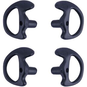 Replacement Soft Silicone Eardud Earmold for Walkie Talkie Audio kit Air Acoustic Tube Earpiece Headset (White, Small(1 Pair)) in Saudi Arabia