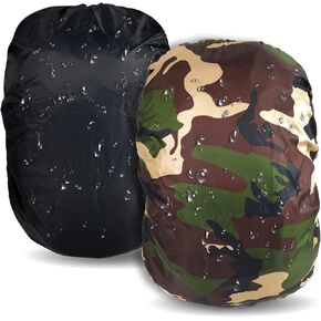 غطاء للمطر على الظهر من Storvyllf، عبوتين من غطاء حقيبة الظهر المقاوم للماء (35-50 لتر) للمشي لمسافات طويلة والتخييم والسفر وركوب الدراجات في الهواء الطلق، خفيف الوزن وصغير الحجم وقابل للحمل in Kuwait