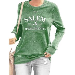 Salem Massachusetts Long Sleeve Shirt Casual Halloween Sweatshirt Vintage Funny Crewneck in Kuwait