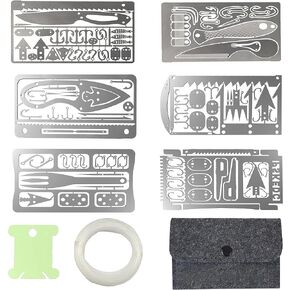 Moricher Survival Card Multitool Camping Gear with Fishing Line Multipurpose EDC Kit for Fishing Outdoor Hiking Hunting Gift Idea in Saudi Arabia