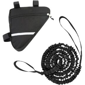Bicycle Tow Rope Belt,Traction Rope Suitable for Kids MTB E-Bikes,Parent-Child Pull Reflective Elastic Portable Traction Rope Belt with Triangle Bag Load Capacity 500 lbs/225 kg