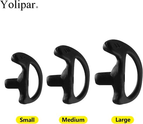Replacement Soft Silicone Eardud Earmold for Walkie Talkie Audio kit Air Acoustic Tube Earpiece Headset (White, Small(1 Pair)) in Saudi Arabia