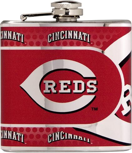 Great American Products MLB Stainless Steel Hip Flask with Metallic Graphics, 6-Ounce, Silver in Kuwait