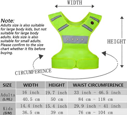صدرية عاكسة للضوء للجري من فيلارفلاي مع أضواء LED، قابلة لإعادة الشحن عن طريق USB، قابلة للغسل في الغسالة، سترة وامضة للخصر قابلة للتعديل، معدات أمان وهدايا للرجال والنساء والأطفال in Kuwait