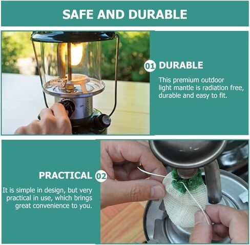 Gatuida 12 Pieces Propane Lantern Mantles for Gas Lantern, U-Shape Lantern Mantles Replacement for Outdoor Camping Lantern in Saudi Arabia