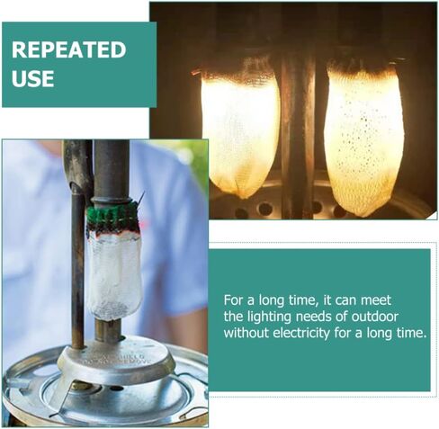 Gatuida 12 Pieces Propane Lantern Mantles for Gas Lantern, U-Shape Lantern Mantles Replacement for Outdoor Camping Lantern in Saudi Arabia