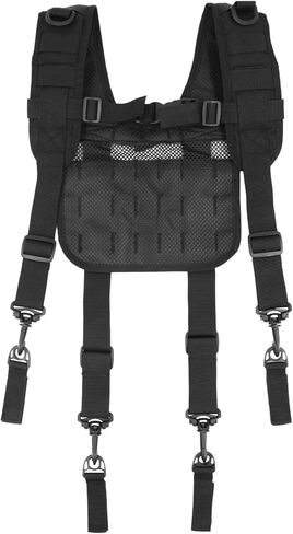 Tactical Police Suspenders for Duty Belt Harness Law Enforcement with Adjustable Strap and 4 Tool Belt Loops in Saudi Arabia