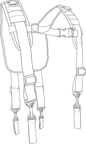 Tactical Police Suspenders for Duty Belt Harness Law Enforcement with Adjustable Strap and 4 Tool Belt Loops in Saudi Arabia