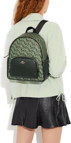 حقيبة ظهر نسائية من COACH (أخضر مونوجرام) in Kuwait