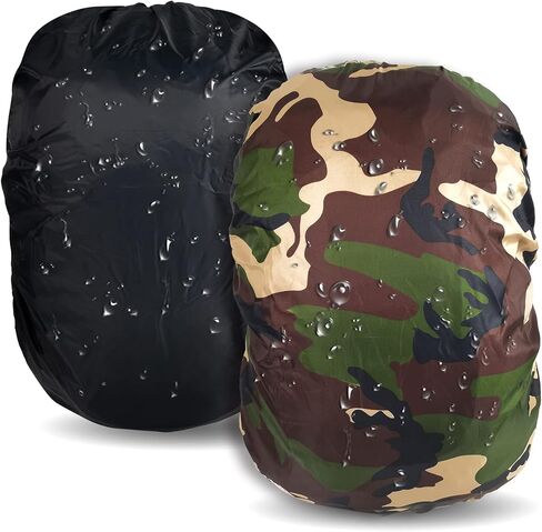 غطاء للمطر على الظهر من Storvyllf، عبوتين من غطاء حقيبة الظهر المقاوم للماء (35-50 لتر) للمشي لمسافات طويلة والتخييم والسفر وركوب الدراجات في الهواء الطلق، خفيف الوزن وصغير الحجم وقابل للحمل in Kuwait