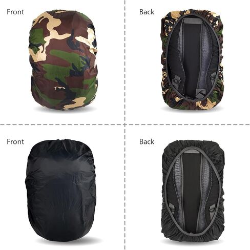 غطاء للمطر على الظهر من Storvyllf، عبوتين من غطاء حقيبة الظهر المقاوم للماء (35-50 لتر) للمشي لمسافات طويلة والتخييم والسفر وركوب الدراجات في الهواء الطلق، خفيف الوزن وصغير الحجم وقابل للحمل in Kuwait