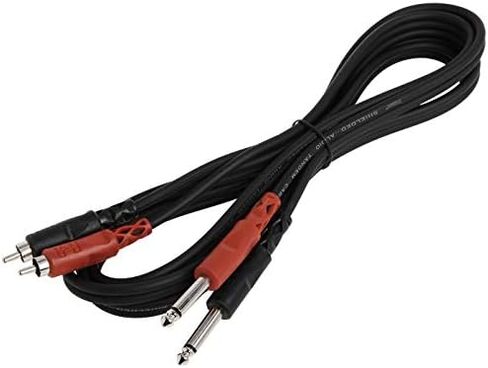 Hosa 3.5mm TRS to 1/4 inch TS Stereo Breakout Cables Bundle (10 Feet, 5 Feet) | Connect Audio Devices to Mixing Consoles in Saudi Arabia