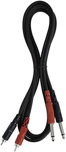 Hosa 3.5mm TRS to 1/4 inch TS Stereo Breakout Cables Bundle (10 Feet, 5 Feet) | Connect Audio Devices to Mixing Consoles in Saudi Arabia