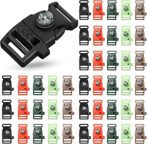 Jexine 50 Pcs Compass Buckle Clips Plastic Paracord Buckles in Kuwait