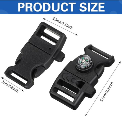 Jexine 50 Pcs Compass Buckle Clips Plastic Paracord Buckles in Kuwait