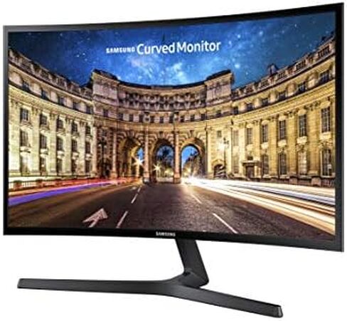 SAMSUNG 23.5" CF396 Curved Computer Monitor, AMD FreeSync for Advanced Gaming, 4ms Response Time, Wide Viewing Angle, Ultra Slim Design, LC24F396FHNXZA, Black in Kuwait