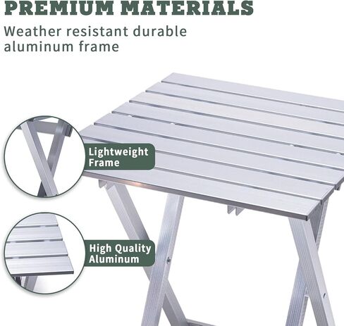 SUNNYFEEL 3 in 1 Folding Camping Table, Folding Stool, Folding Table, Footrest, Lightweight Up to 300 LBS, Easy to Carry, Portable Camp Stool for Beach, Fishing,Trip, Picnic, Lawn, Concert Outdoor in Kuwait