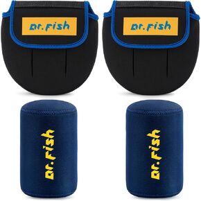 Dr.Fish Spinning Reel Cover, Fits 1000-3000, with 2 Round Baitcast Reel Cover Neoprene Fishing Reel Bag with Handle Slot, Spinning Reel Storage Case Pouch Reel Accessories in Saudi Arabia