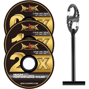 HERCULES Fly Fishing Tippet 3 Pack with Fly Tippet Holder, 55 Yards in Saudi Arabia