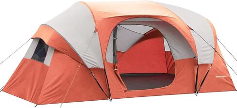 HIKERGARDEN 10 Person Camping Tent - Portable Easy Set Up Family Tent for Camp, Windproof Fabric Dome Tent Outdoor for Hiking, Backpacking, Traveling-14'x11'x74in(H) in Saudi Arabia