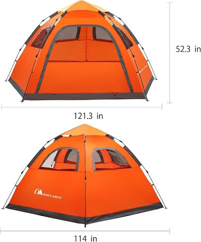 MOON LENCE Pop Up Camping Tent, 3-4 Person Automatic Instant Tent Portable Windproof for Backyard, Car Camping, Family Trips in Kuwait