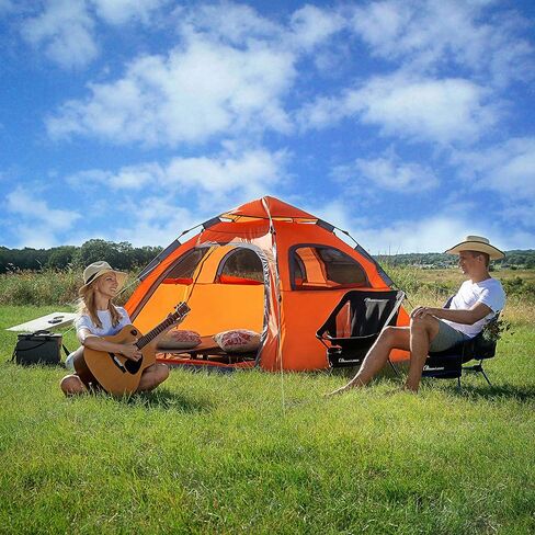 MOON LENCE Pop Up Camping Tent, 3-4 Person Automatic Instant Tent Portable Windproof for Backyard, Car Camping, Family Trips in Kuwait