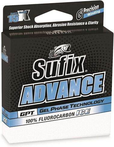 Sufix 50 Yard Advance Ice Fluorocarbon Fishing Line - Clear in Saudi Arabia