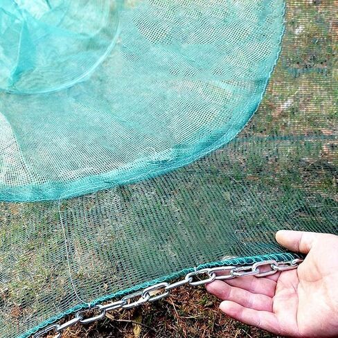 Lawaia Crawfish Trap Fish Trap Fishing Net Collapsible Crab Trap/Portable Minnow Trap Folded Cast Net with Float and Chain for Shrimp,Lobster,Crab(3m) in Kuwait