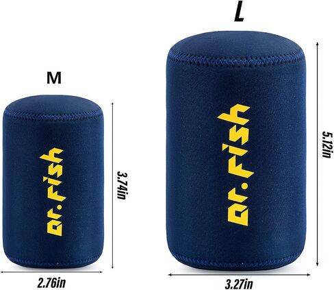 Dr.Fish Spinning Reel Cover, Fits 1000-3000, with 2 Round Baitcast Reel Cover Neoprene Fishing Reel Bag with Handle Slot, Spinning Reel Storage Case Pouch Reel Accessories in Saudi Arabia