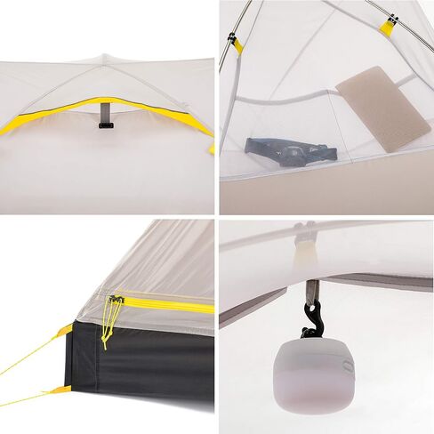 Featherstone Backpacking Tents for Camping & Hiking 1-2 Person | Lightweight, Waterproof, 3-Season, Compact, Dual-Layer - Includes Footprint, Stakes, Repair Splint, & Mesh Gear Loft in Saudi Arabia