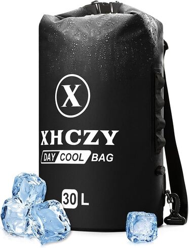 حقيبة تبريد ناعمة ومبردة على الظهر من X XHCZY، عازلة وتبريد لمدة 24+ ساعة، مقاومة للتسرب ومقاومة للماء، حقيبة تبريد جافة للتخييم، الكاياك، SUP، المشي لمسافات طويلة، النزهة والشاطئ، 30 لتر in Saudi Arabia