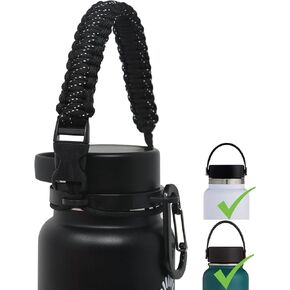 مقبض باراكورد One MissionX 2.0 لقارورة المياه المائية ذات الفم الواسع - متوافق أيضًا مع قارورة الحديد، بسيطة حديثة، تاكيا، تناسب 12oz إلى 64oz - ملحقات متينة وآمنة