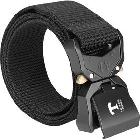 أحزمة تكتيكية للرجال، حزام المشي لمسافات طويلة العسكري مقاس 1.5 بوصة من النايلون، حزام عمل مخفي، حزام حمل سريع الإصدار، حزام EDC in Kuwait