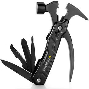 CROSSLER Multi Tool Hammer, 14-in-1 Multi-Functional Hammer, Survival Portable Multitool with Hammer, Camping Accessories Survival Gear, Anniversary Unique Gifts for Him Boyfriend Husband in Saudi Arabia