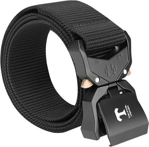 أحزمة تكتيكية للرجال، حزام المشي لمسافات طويلة العسكري مقاس 1.5 بوصة من النايلون، حزام عمل مخفي، حزام حمل سريع الإصدار، حزام EDC in Kuwait