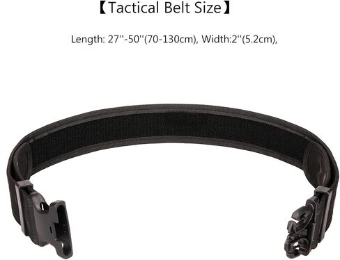LAKE OF FIRE Nylon Black Mens Tactical Belt,Heavy-Duty Work Belt with Adjustable,Quick Release,Wear-Resistant in Kuwait