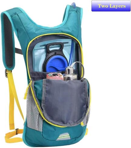 Hydration Backpack with 2L Water Bladder – Lightweight & Durable for Running, Hiking, Biking – Adjustable Fit for Men, Women, Youth in Kuwait