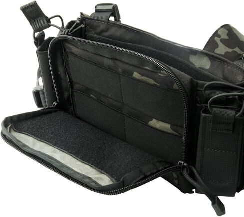 Roseboon Tactical Vest Outdoor Chest Rig Ultra-Light Breathable Combat Training Vest Adjustable for Adult Modular Chest Rig in Kuwait