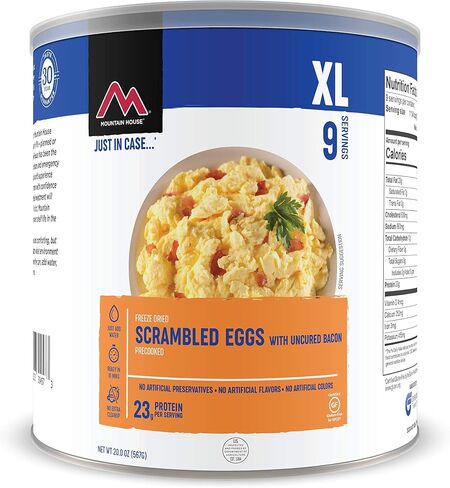 Mountain House Scrambled Eggs with Bacon | Freeze Dried Survival & Emergency Food | #10 Can | Gluten-Free in Saudi Arabia