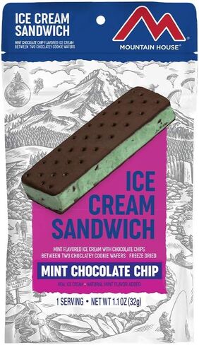 Mountain House Mint Chocolate Chip Ice Cream Sandwich | Freeze Dried Backpacking & Camping Food in Kuwait