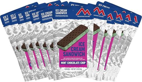 Mountain House Mint Chocolate Chip Ice Cream Sandwich | Freeze Dried Backpacking & Camping Food in Saudi Arabia