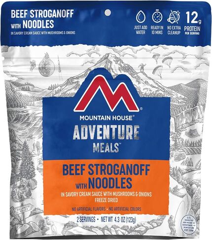 Mountain House Beef Stroganoff with Noodles Pro-Pak | Freeze Dried Backpacking & Camping Food | One Serving in Saudi Arabia