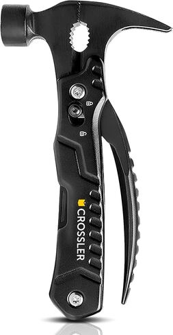 CROSSLER Multi Tool Hammer, 14-in-1 Multi-Functional Hammer, Survival Portable Multitool with Hammer, Camping Accessories Survival Gear, Anniversary Unique Gifts for Him Boyfriend Husband in Saudi Arabia