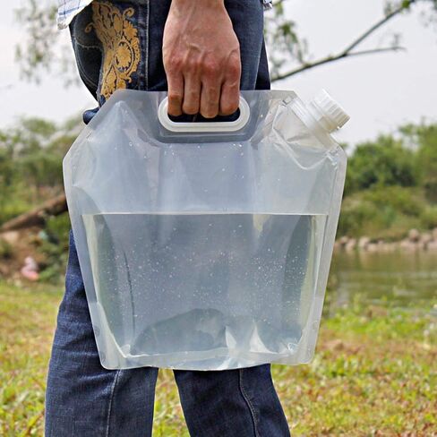 SUPANT Collapsible Emergency Water Jug Container Bag, Freezable, BPA Free Plastic Water Carrier Tank, Outdoor Folding Water Bag for Sport Camping Riding Mountaineer Backoacking, Food Grade in Kuwait